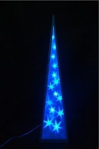 [Hot Item] Blue PVC Pyramid for LED