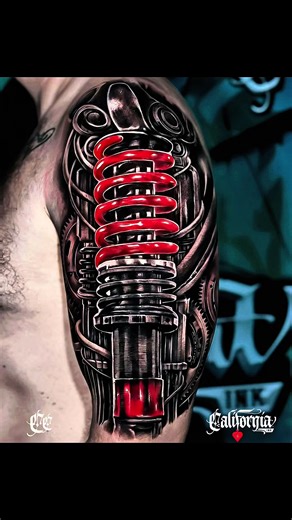 Biomechanical Shoulder Tattoo Art in Thailand