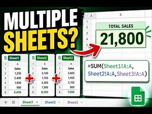 Google Sheets- Easy Way to Sum Data Across Multiple Sheets