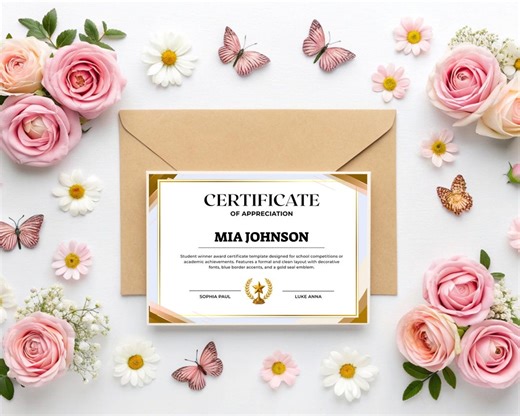 Editable Appreciation Certificate Template | Printable Award (PDF) - Etsy