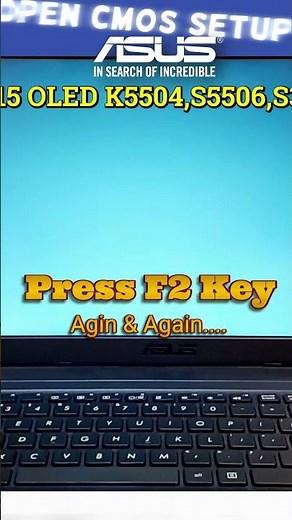 how to open cmos setup in asus vivobook laptop #shorts #asus #laptoprepair #biossettings #uefi #key