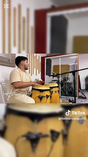 ÉL ESTÁ AQUÍ 🙌🔥 | Merengue cristiano aprendiendo este género que tanto me gusta con conguitas de cuero 🪘🎶 #MerengueCristiano #Cristiano #MusicaCristiana #alabanzas_cristianas #congas 🙏✨🪘