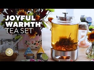 Joyful Warmth Teapot With Warmer | Modern Glass Teapot + Infuser for Pure, Hot Tea Every Time