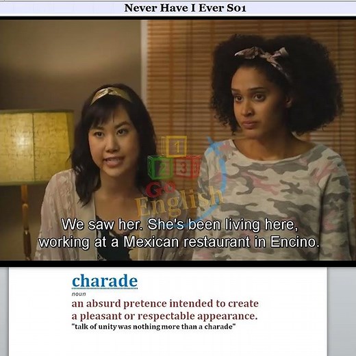 Charade - Meaning, Pronunciation, Usage | Learn English with TV Shows