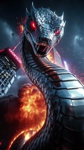 Cybernetic Anaconda: what if a robot monster hits a skyscraper
