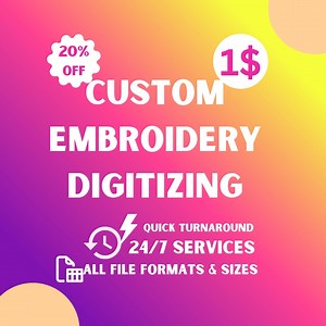 Custom Embroidery Digitizing: Pet & Logo Design (all File Types) - Etsy