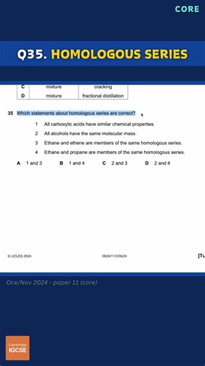 IGCSE Chemistry - Multiple Choice (2025) A* exam prep! #chemistry #exams #revision