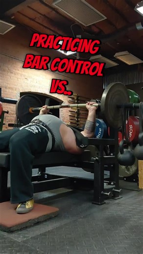 Bar control vs no bar control LOL.. #benchpress #powerlifting #whiskey #bar #fitness