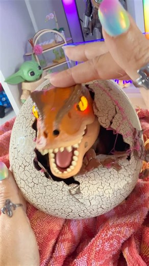 Dream Team’s World on Instagram: "Hatching a Baby T-Rex! #Dino #Primalhatch #asmr"