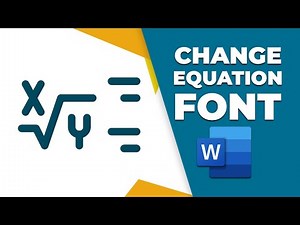 How to change the equation font in word document