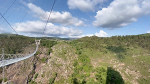 View on The 516 Arouca bridge is the largest pedestrian suspension bridge in the world and is located in Arouca, in the Aveiro district, Portugal.