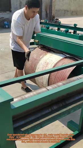 From Rusty Barrel to Flat Steel Sheet! Incredible Metal Recycling Process