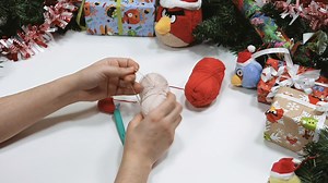 Check out Angry Birds fun Christmas DIY crocheting video featuring Red!🎁 🧶 | Angry Birds