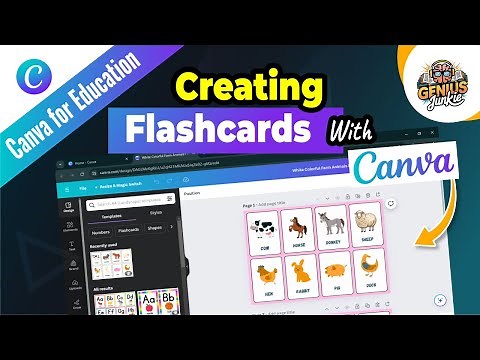 How to Create Flashcards in Canva | Easy Study Aids Tutorial by Genius Junkie