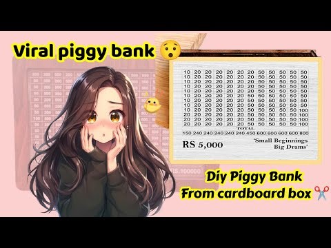 Viral Money saving box | piggy Bank tutorial | Easy step -by-step diy | piggy bank making at home