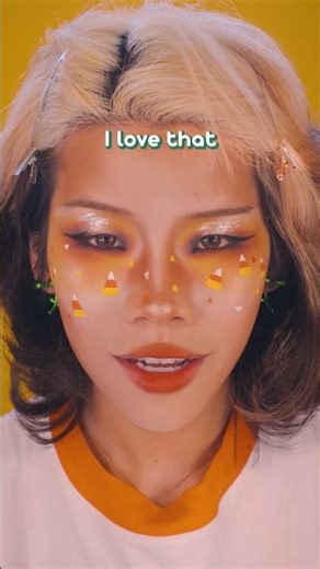 recreating my candy corn freckle makeup 🎃