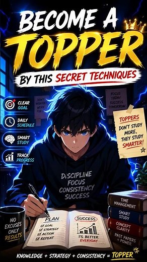 Become a TOPPER by this Secret Techniques🔥📊#studytips #study