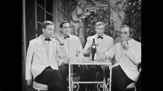 John Cleese, Marty Feldman, Graham Chapman & Tim Brooke Taylor with the brilliant FOUR YORKSHIREMEN (1967)