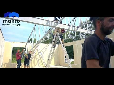 Prefabricated Home Assembly — Full Installation of Modular Building by Makro Prefabricated