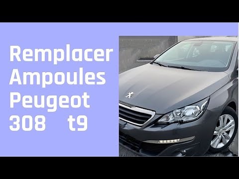 replace change headlight bulbs Peugeot 308 t9
