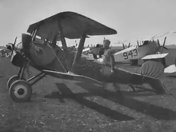 US Army Captain Harry S. Gwynne with his Nieuport 24bis "The Flying Fish" at the 3rd Aviation Instructional Center at Issoudun in France in May 1918Gwynne lost his life in a training accident less than a month after this footage was filmed
