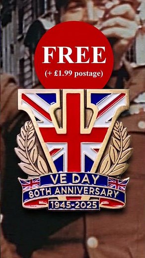 The VE Day 80th Anniversary Pin Badge - yours for FREE (+p&p)