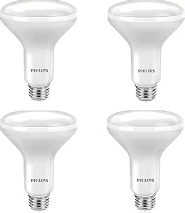 Philips LED Dimmable BR30 Light Bulb: 650-Lumen, 2700-Kelvin, 9-Watt (65-Watt Equivalent), E26 Base, Soft White, 4-Pack