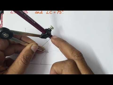 Construct triangle ABC with BC=6cm, angle B=45° and angle C =75°