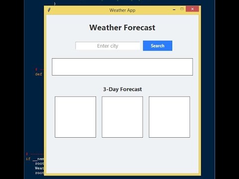 Weather App Using Tkinter in Python