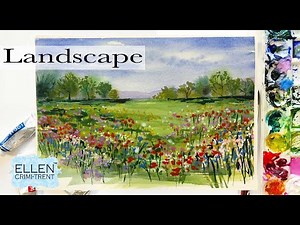 EASY watercolor Impressionistic Landscape