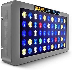 MarsAqua Dimmable 165W LED Aquarium Light Lighting Full Spectrum for Fish Freshwater and Saltwater Coral Tank Blue and White LPS/SPS