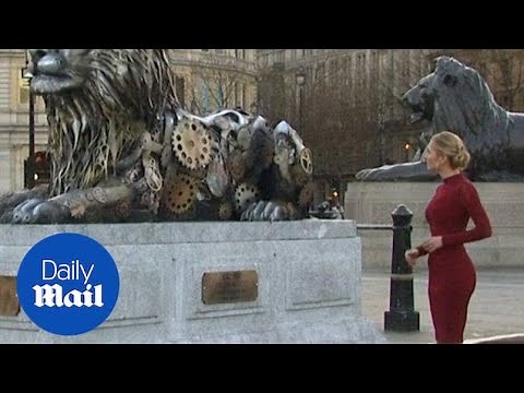Rachel Riley looks stunning at the Trafalgar Square unveil - Daily Mail