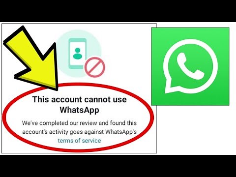 How To Fix WhatsApp App This account cannot use WhatsApp We've completed our review and found tha...