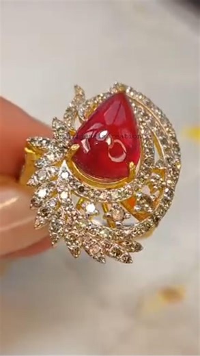 Natural Ruby Engagement Ring, Gold Plated 925 Sterling Silver Diamond Halo Wedding Anniversary Jewelry - Etsy