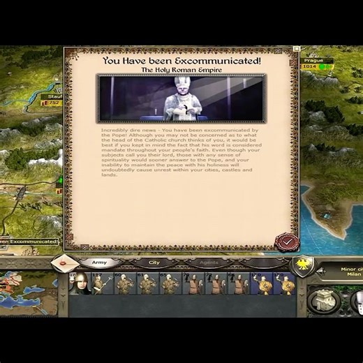 Avoiding the Pope's wrath in #medieval2totalwar #totalwar