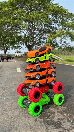 Wow😮rc remote control seven7️⃣ moka cars racing dy road said🐴||