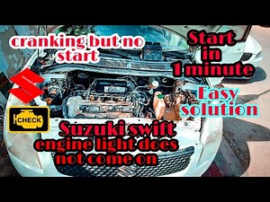 Suzuki swift engine light off😔 cranking but not starting problem😔 solution in 1 minute😊😊