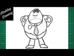 How to Draw Mr. Krupp - Captain Underpants