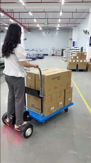 XSTO ET300P2 motorized platform cart is insanely easy to use! Haul up to 440 lbs with zero effort.