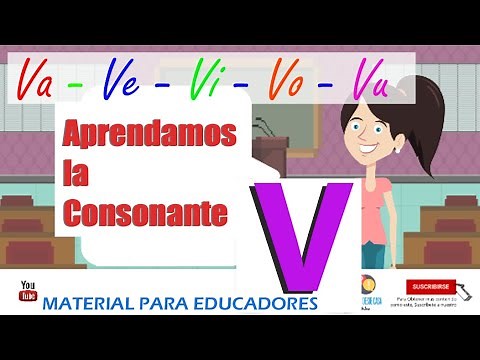 CONSONANTE V para niños 📚 Va Ve Vi Vo Vu Material educativo DIDACTICO - La letra V en español