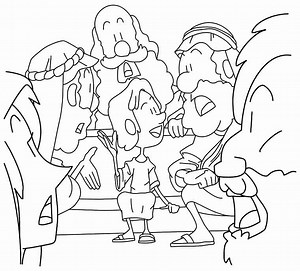"Young Boy Jesus in the Temple" Coloring Page (Luke 2:41-52) - Ministry To Children