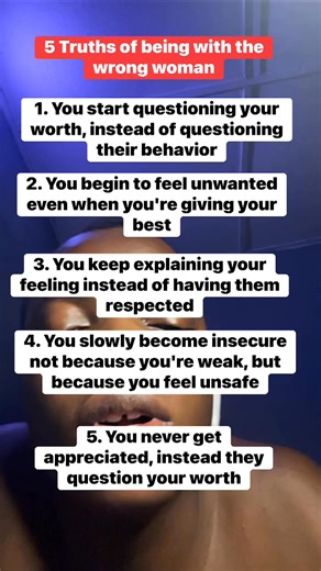 5 Truths of being with the wrong woman | Smith vlog tv