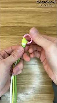 春カラーで楽しむ三つのお団子風ダイヤモンドノットのパラコード編み方紹介 handmade.amane #パラコード #パラコード編み方 #パラコードクラフト #パラコード編み #ハンドメイド