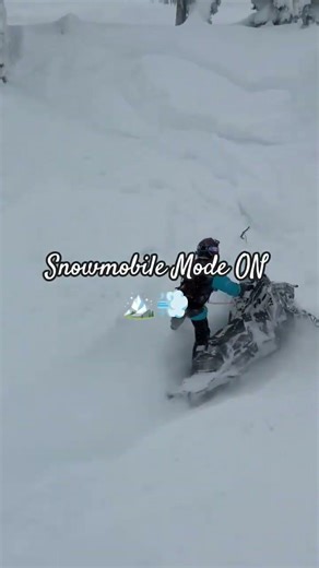 Riding a Snowmobile in Deep Snow ❄️🔥 | Extreme Winter Ride | #Shorts #snowride #snowbiking #sledding