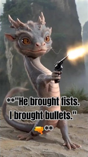 "Nobody takes a baby dragon seriously. Big mistake. 🔫"