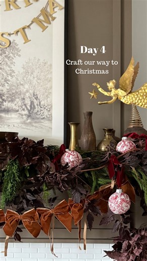 Sarah // DIY, design, & decor on Instagram: "Vintage mod podge wrapping paper ornament. I fell in love with this wrapping paper and wanted to find a way to use it long term instead of just on presents. An easy Christmas craft that is perfect to do while watching your favourite hallmark Christmas movie. What wrapping paper would you use to create an ornament? #christmascrafts #christmastreedecorating #christmasornament #diychristmas"