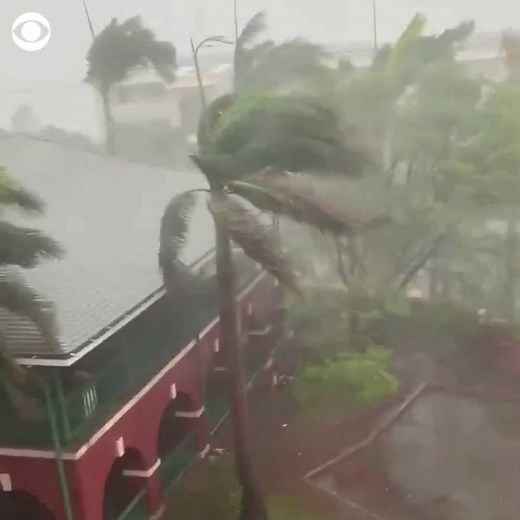 6.1K views · 84 reactions | WILD WEATHER: Heavy rains and winds lashed Barbados as Elsa strengthened into the first hurricane of the Atlantic season on Friday. | CBS Evening News | Facebook