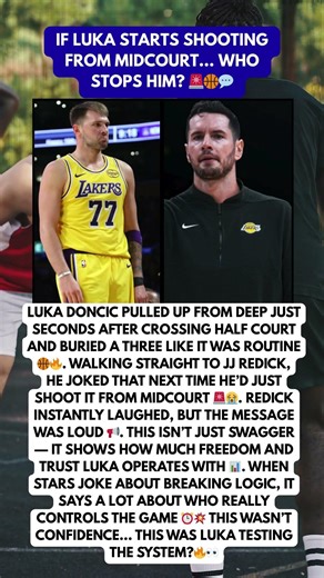 If Luka starts shooting from midcourt… who stops him? 🚨🏀💬