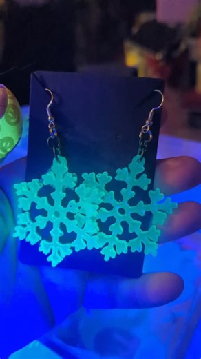 Let's bring the snow home. Buy a local pair of snowflake earrings & find yourself in a drawing for another different styled set. #acrylicresinart | Kimmie A Cherry | Facebook