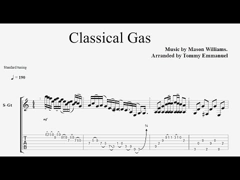 Classical Gas tommy emmanuel tab youtube ver Full